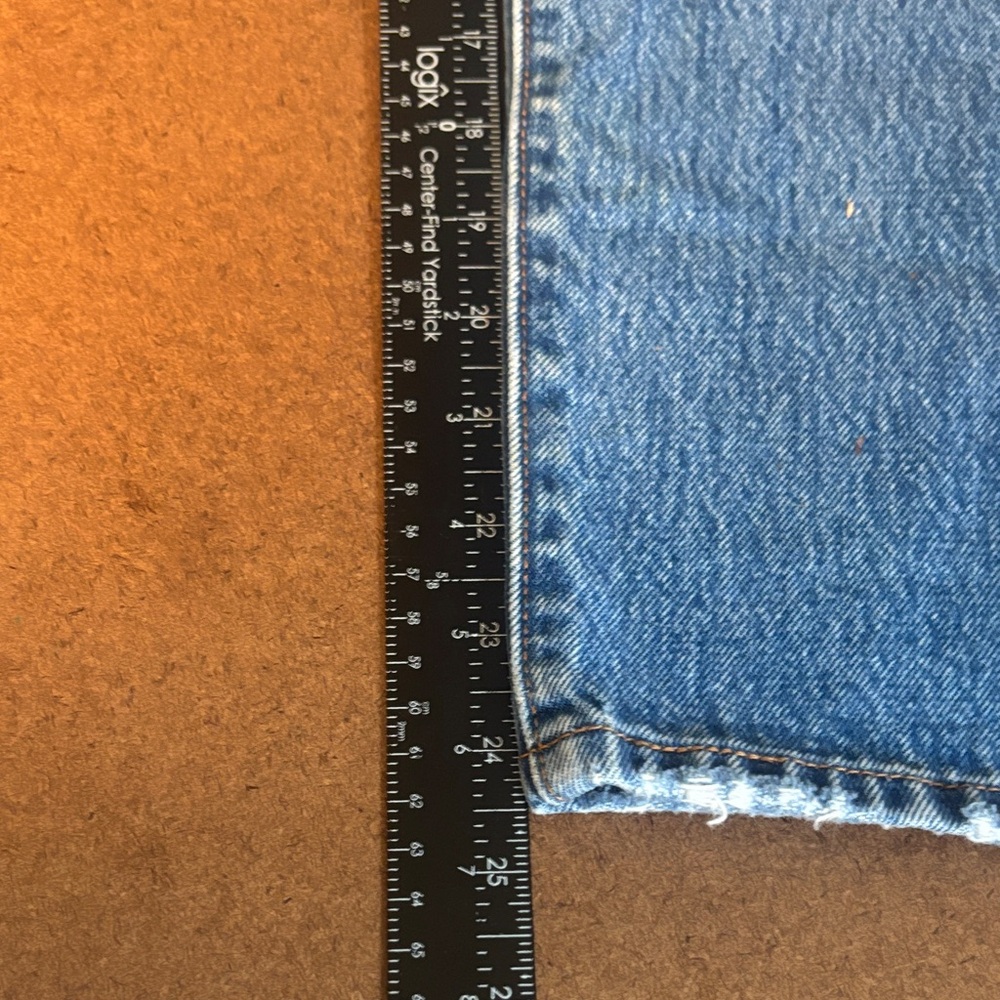 Levi's Wedgie Straight Fit 24” Waist  Denim Jeans in Light Blue distressed front - Picture 6 of 13
